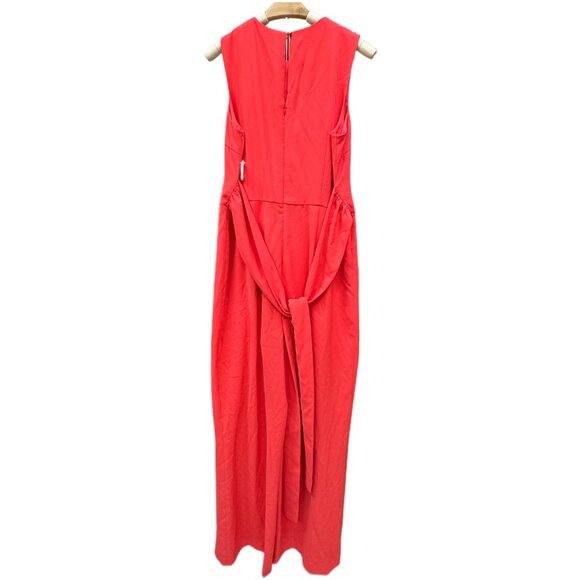Antonio Milani MSRP $180 Wide Leg Jumpsuit Romper Flowy Sleeveless Red Medium - Picture 3 of 10